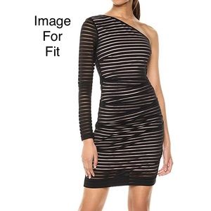 Nicole Miller Stroked Lurex Graphite 3/4 Sleeve